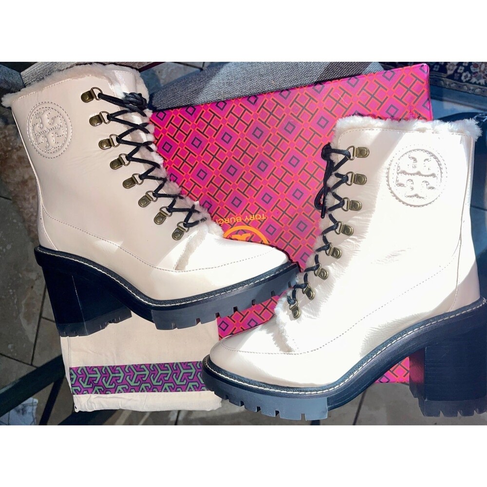 Tory Birch Miller 95 mm Shearling Lug Sole Bootie 9.5M - Picture 2 of 4